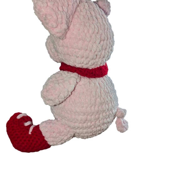 Pinky the pig handmade crochet stuffed animal, amigurimi, soft - Picture 4 of 5